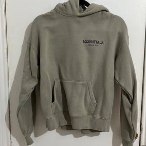 Fear of god essentials kids hoodie pistachio FW21